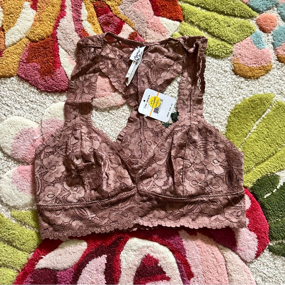 NWT [free people] mauve lace bralette